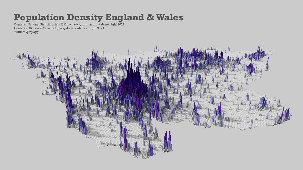 mjlegg's tweet photo. #30DayMapChallenge Day 12: Population

Population Density England and Wales Voxel Map 1km grid. Data source @ONS 2011 Census Output Area population. Using #QGIS and #MagicaVoxel @ephtracy. https://t.co/YgtlXulEaj