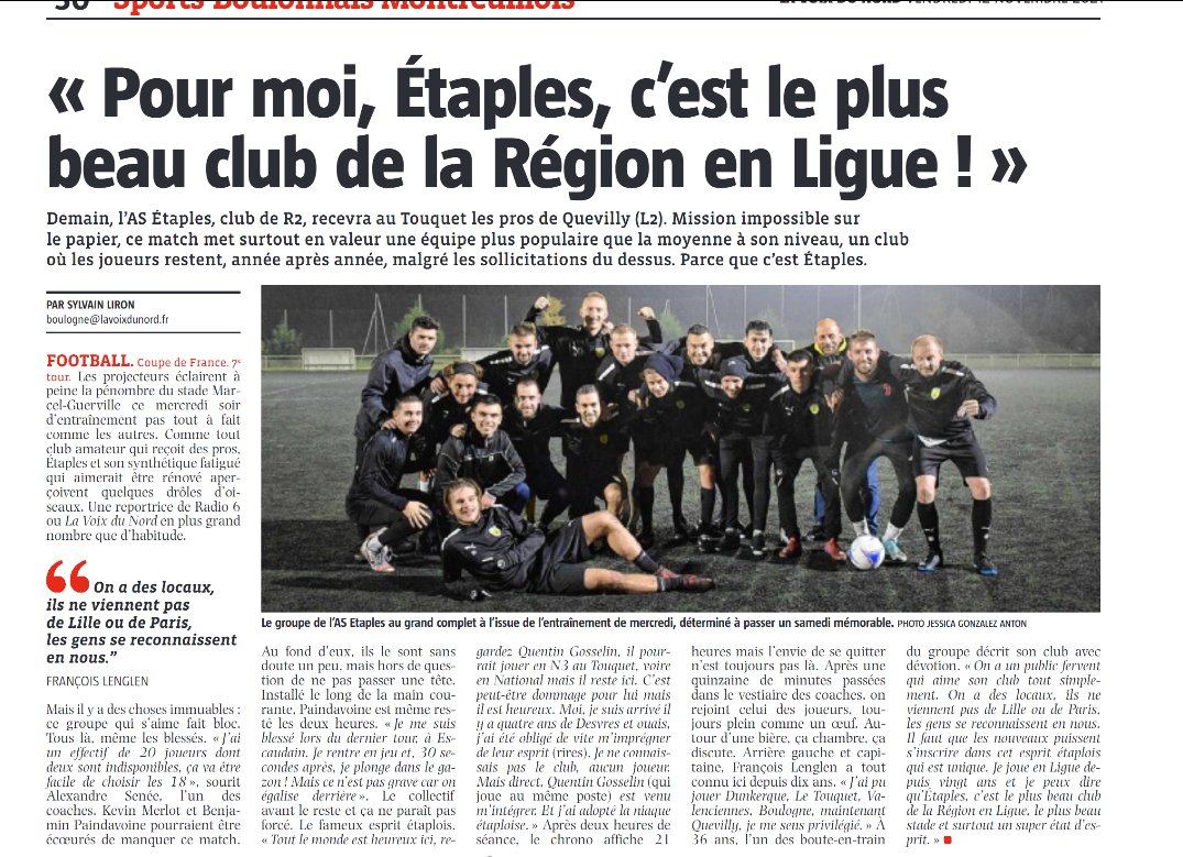 alexisf626's tweet photo. fiere de ce club , allez les gars ont lache rien
 
@coupedefrance #etaples #CDF https://t.co/w1ReTanklH