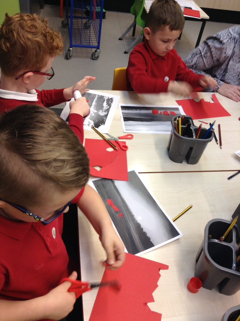 We have made some beautiful collage pictures for Remembrance Day.