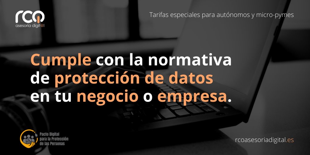RcoDatos's tweet image. Si eres #emprendedor #autónomo #micropyme adapta tu #negocio o #empresa al #RGPD #LOPDGDD y evita graves sanciones económicas.

ℹ️ rcoasesoriadigital.es/presupuesto-rg…

#protecciondedatos