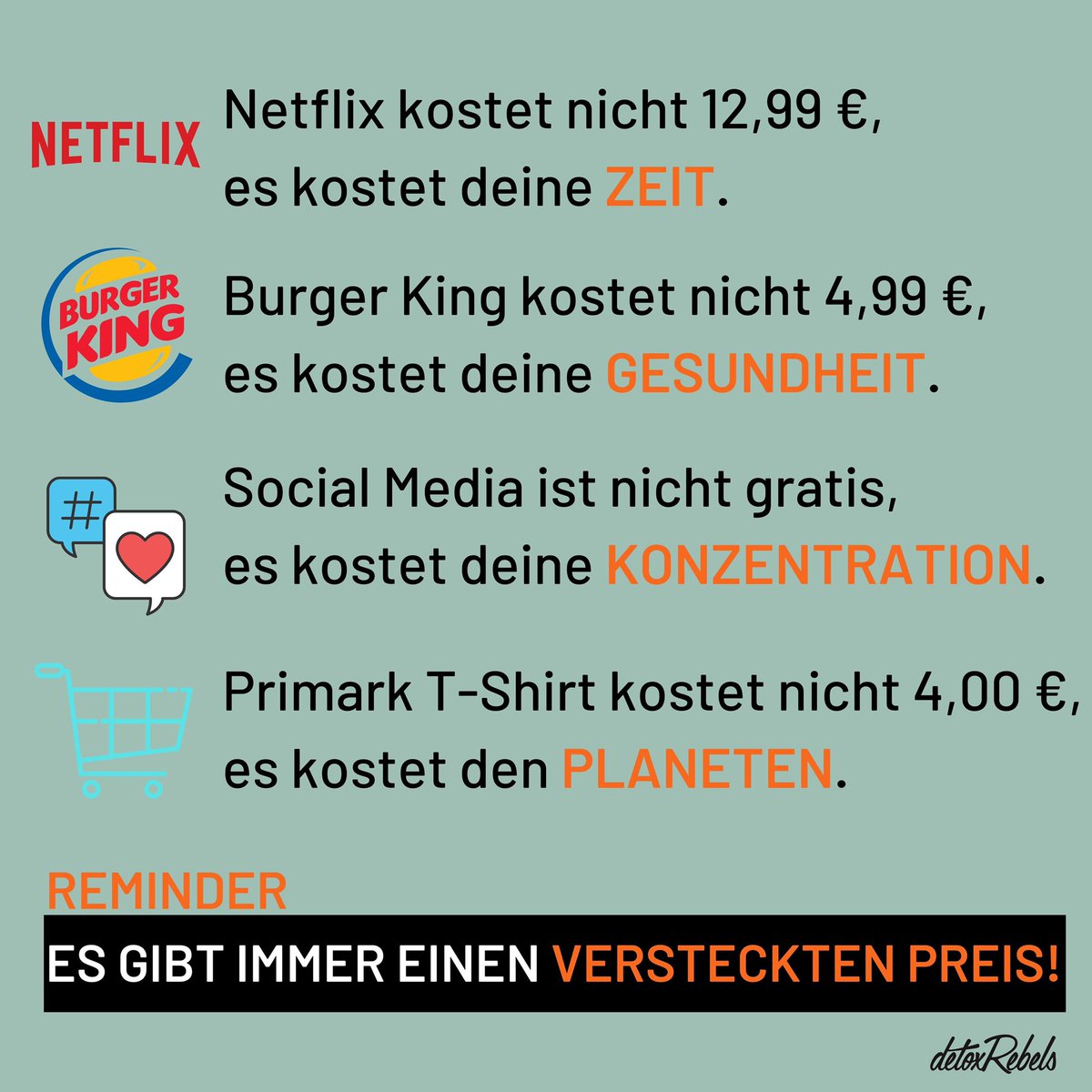 detoxrebels's tweet image. „Achte auf Deine Handlungen, denn sie werden Gewohnheiten. Achte auf Deine Gewohnheiten, denn sie werden Dein Charakter. Achte auf dein Deinen Charakter, denn er wird Dein Schicksal.“ #socialmedia #netflix #gesundheit #fastfashion #nachhaltigkeit