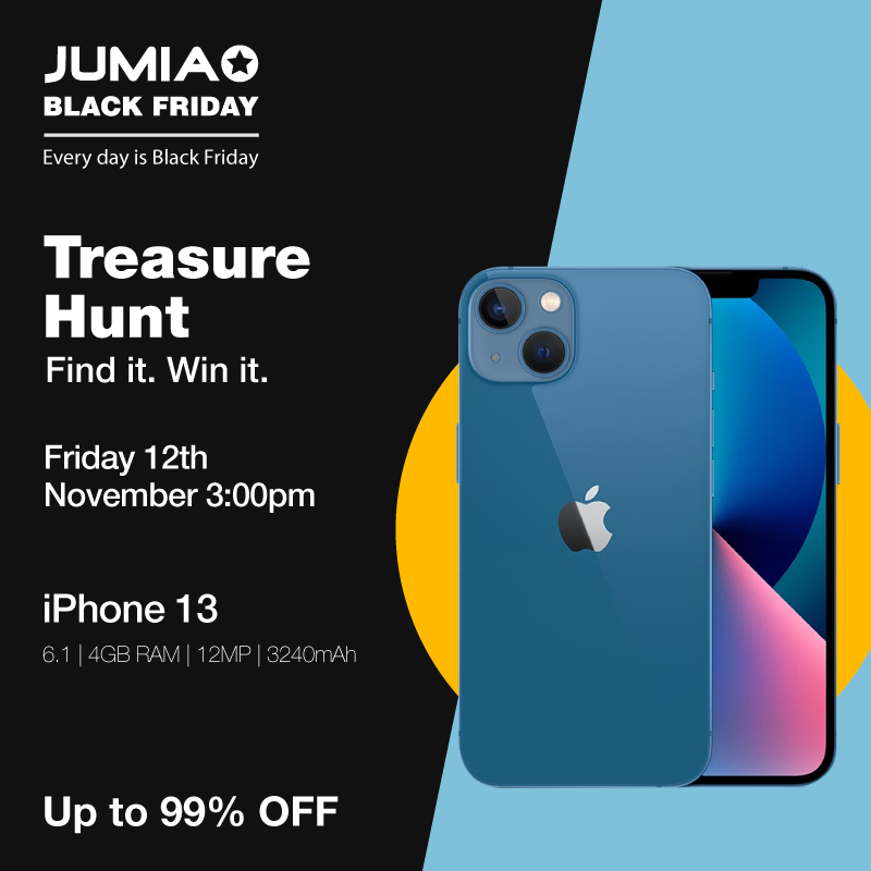 JumiaUG's tweet photo. Just a few hours left until it’s time to Treasure Hunt for the iPhone 13🤩 Happening today at 3PM! Download the Jumia APP here https://t.co/MC86NGs6Yt to participate🤩 https://t.co/Wx1MTBumiQ