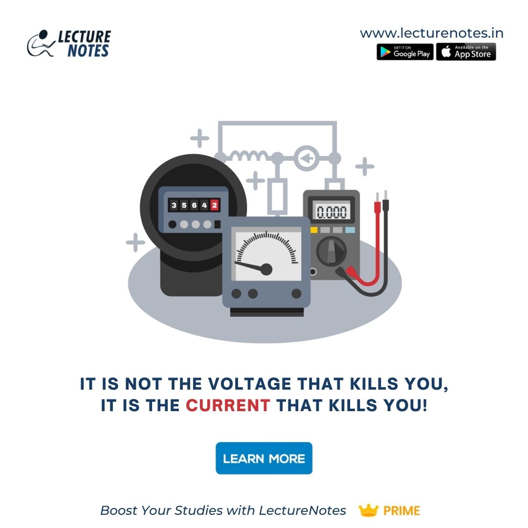 LectureNotesIN's tweet image. It is not the voltage that kills you, it is the current that kills you. - want to know how?

Read the explanation now and be a true electrical engineer. lecturenotes.in

#students #EngineeringNotes #HandwrittenEngineeringNotes #engineering #engineeringstudents