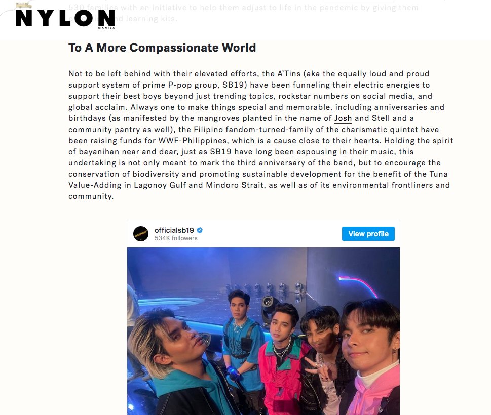 SB19_ATINph's tweet photo. "This undertaking is not only meant to mark the third anniversary of the band, but to encourage the conservation of biodiversity and promoting sustainable development..."
🔗https://t.co/z3BhGSGq7H
@SB19Official @WWF_Philippines
#SB19 #ATINProjectPagsibol https://t.co/q9CiWVUr6y