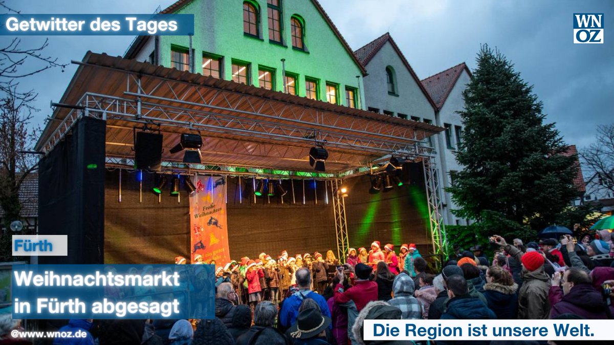 Die Pandemie nimmt wieder Fahrt auf – aus diesem Grund muss der Weihnachtsmarkt in Fürth abgesagt werden. #wnoz bit.ly/3qKULIL