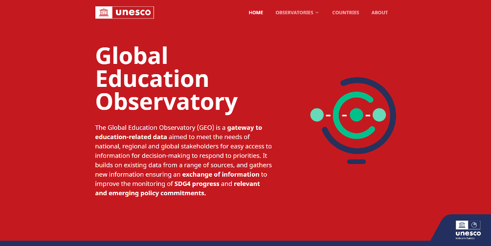 Visit the Global Education Observatory, a new gateway to education-related data providing easy access to information for decision-making to respond to SDG 4 priorities -  geo.uis.unesco.org #unescoGC #unesco75 <a href="/montoya_sil/">Silvia Montoya</a> <a href="/UNESCOstat/">UNESCO Institute for Statistics</a>