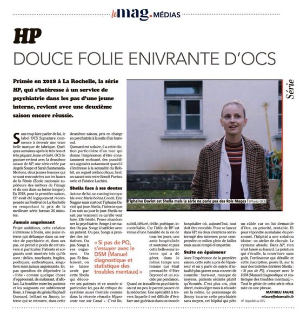 #Hp_Laserie: « C’est fin, subtil, déluré, drôle , poétique , incontrôlable »
🙏<a href="/matfaure/">Mathieu Faure</a> <a href="/Nice_Matin/">Nice-Matin</a> 

@OCSTV <a href="/alice_textape/">Angela Soupe</a> <a href="/S_SantaMertens/">Sarah Santamaria-Mertens</a> <a href="/theholyfatma/">Holy Fatma</a> #tiphainedaviot #raphaelquenard