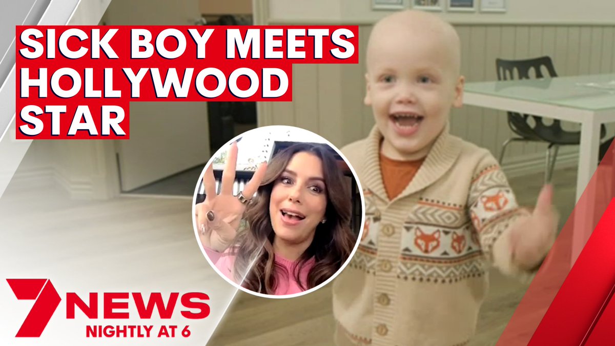 7NEWS Melbourne (@7newsmelbourne) on Twitter photo A Hollywood star has brightened the day of a sick Gippsland boy as he faces a tough start to life. The three-year-old has an aggressive form of cancer, but still managed plenty of smiles when he met <a href="/EvaLongoria/">Eva Longoria Baston</a> over Zoom. youtu.be/L7-cvaV7Ccs <a href="/BlakeJohnson/">Blake Johnson</a> #7NEWS A Hollywood star has brightened the day of a sick Gippsland boy as he faces a tough start to life. The three-year-old has an aggressive form of cancer, but still managed plenty of smiles when he met <a href="/EvaLongoria/">Eva Longoria Baston</a> over Zoom. youtu.be/L7-cvaV7Ccs <a href="/BlakeJohnson/">Blake Johnson</a> #7NEWS
