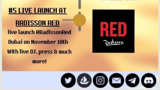 abucryptonft's tweet photo. Who would like to join us for the Live Launch Party @RadissonRed Dubai Silicon Oasis on Thurs 18th Nov.

To enter:
✅Like / RT / Tag 3 Friends
✅Fill https://t.co/A7IpQkuSuR &amp; submit

Winners will be contacted directly from info supplied via the form! 

#NFTGiveaway #NFTCommunity https://t.co/BBosla9iY8