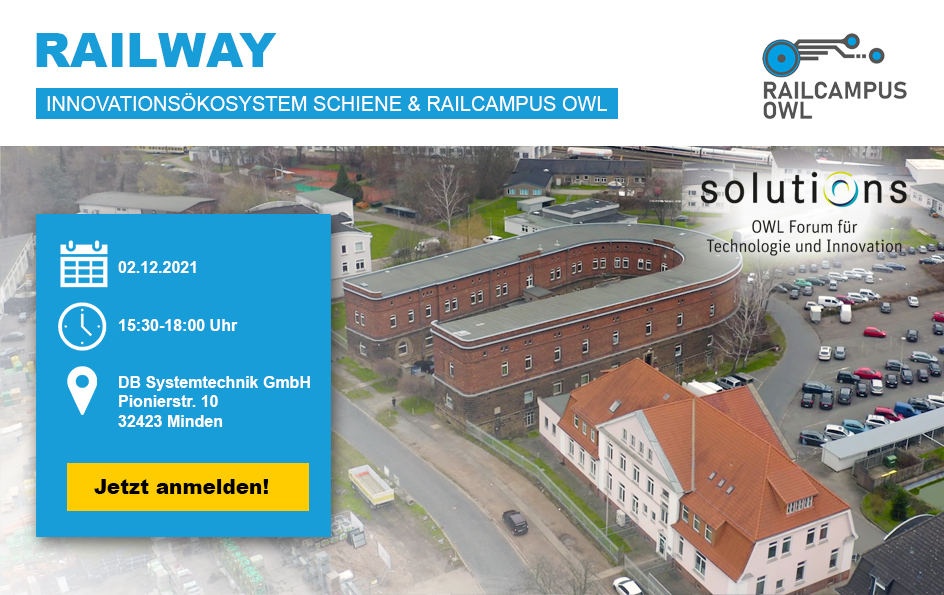 railcampus's tweet photo. Sie möchten live dabei sein und das Konzept, den Umsetzungsstand und unsere ersten Projekte des RailCampus OWL vorgestellt bekommen?
Dann melden Sie sich einfach jetzt kostenlos an und sichern Sie sich einen der begrenzten Plätze:
https://t.co/qLb2Aelcz5 

#railcampusowl #railway https://t.co/Xdn2WpDIUm