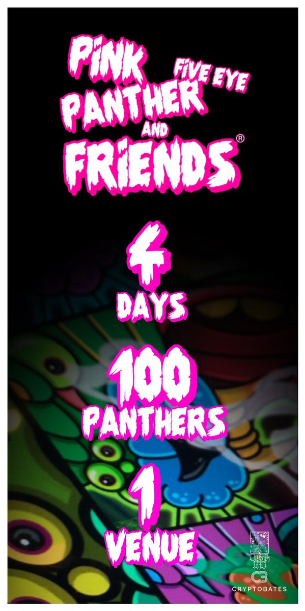 Dark_inc_Studio's tweet photo. @Dark_inc_Studio “Pink Panther Five-Eye & Friends®.SE01”
100 Mystical Mood Panthers… Prowling the Metaverse choosing new D1gi® owners…NFTs Dropping Soon
#d1gitalproject #NFT #OpenSeaNFT #Darkinc #NFTartist #nftcollector #NFTCommunity #NFTdrops #NFTartwork #WuTang #NFT #NFTs https://t.co/mD99uc2utI