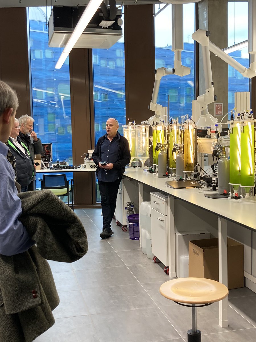 BiocasNSR's tweet photo. Part 2 of our Biocas @NorthSeaRegion partner meeting! A visit to the lab of partner @hanze, where they are working on algae. #biocas #nsr #northsearegion #interreg https://t.co/isE68ymXX4