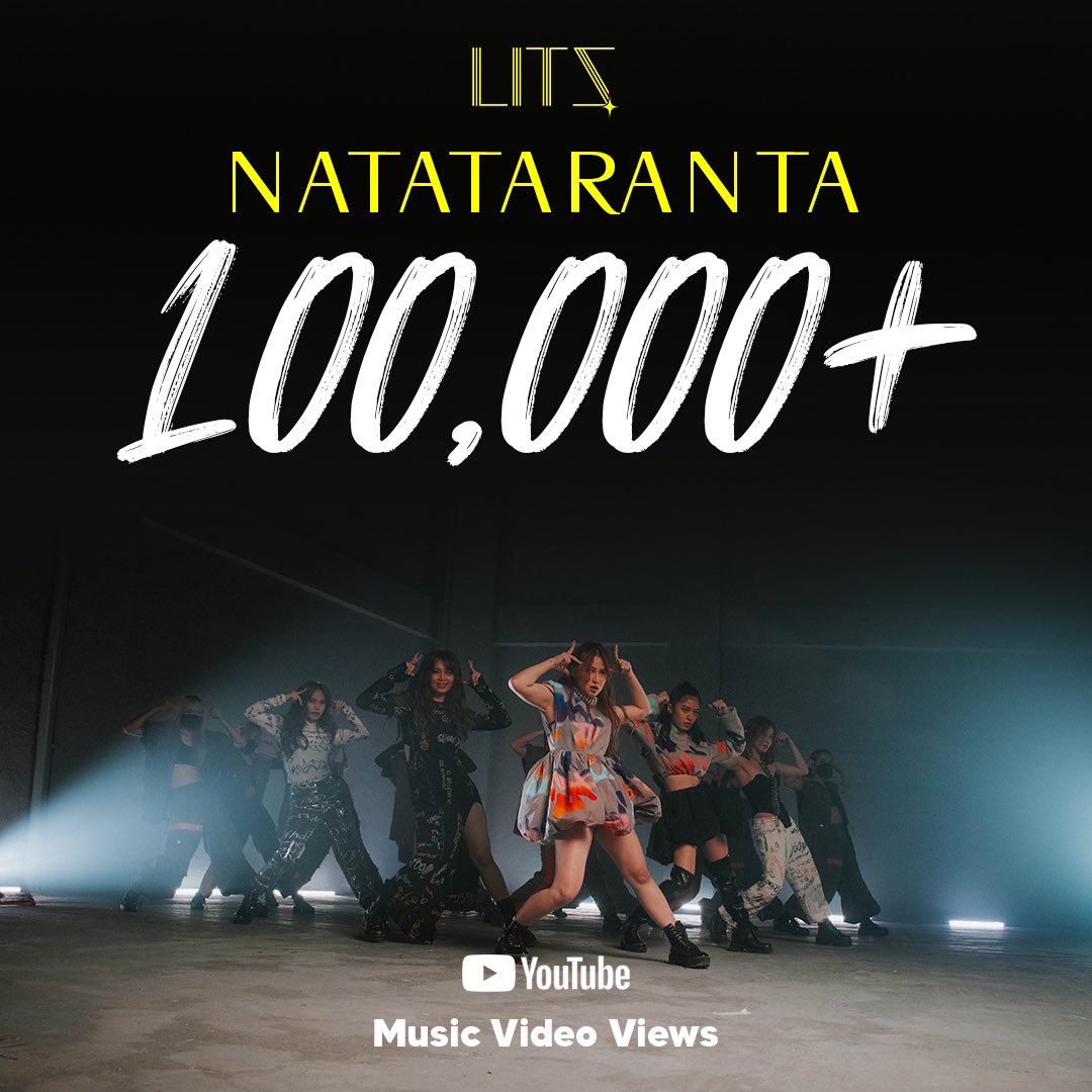 official_litz's tweet photo. Our pre-debut single, "Natataranta" hits 100K views on YouTube today! 

Keep streaming NATATARANTA on all digital music platforms! 

STREAM NATATARANTA
#Natataranta100kViews https://t.co/5K9qKFdSO5