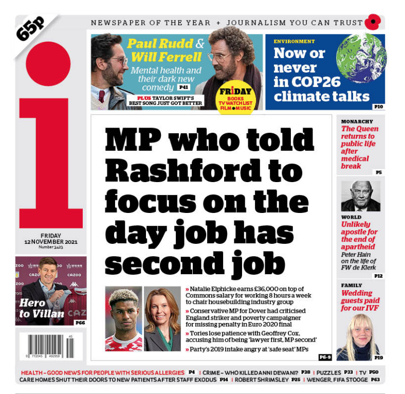 AngelaRayner's tweet photo. Attacking @MarcusRashford for standing up for hungry kids, voting against free school meals, voting to support corruption and then using your position in Parliament to line your pockets with another job is about as low as it gets.

I’m sure Ms Elphicke will want to apologise. https://t.co/GCfUnThePa