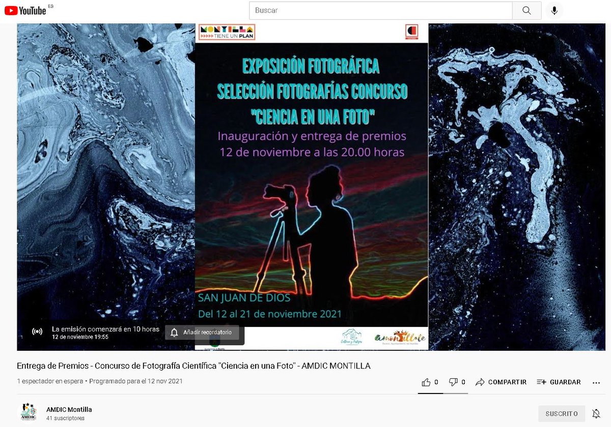AmdicC's tweet photo. 🏆PREMIOS | Hoy es un gran día! Esta tarde se conocerán l@s ganador@s de 'Ciencia en una Foto' del @Ayto_Montilla y @AmdicC.

📍Salón de Exposiciones San Juan de Dios a las⏰20h. 

El acto será también emitido en DIRECTO💻: https://t.co/88qIXX0RRl
#MontillahaceCiencia #Remontamos https://t.co/OFvYnAP4ci