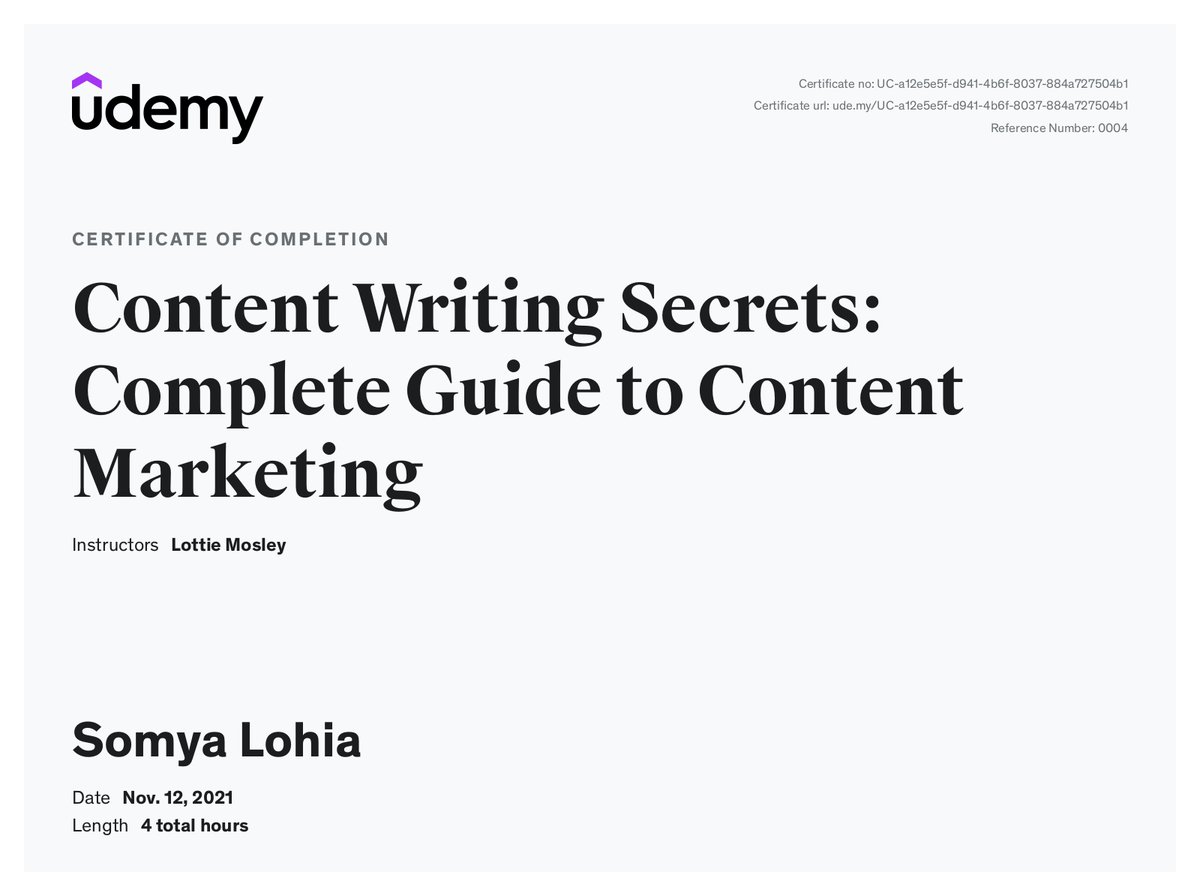 lohia06's tweet photo. Now, I know the content writing secrets :)

#certified #contentcreation https://t.co/OXYkHj3pKB