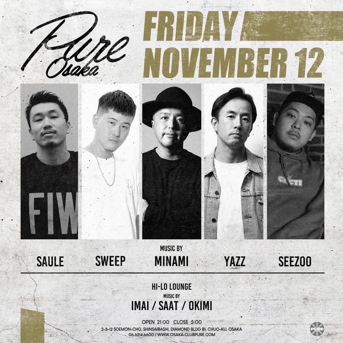soundmate_pro's tweet photo. 🔜今夜21時スタート‼︎
📜PURE FRIDAY
🕋大阪PURE
🕙21:00〜5:00
🔊HipHop, R&amp;B
詳しくは⇒@pure_osaka
#PUREosaka #金曜ピュア
#Every2ndFriday 
#soundmate https://t.co/VtOdRPJteD