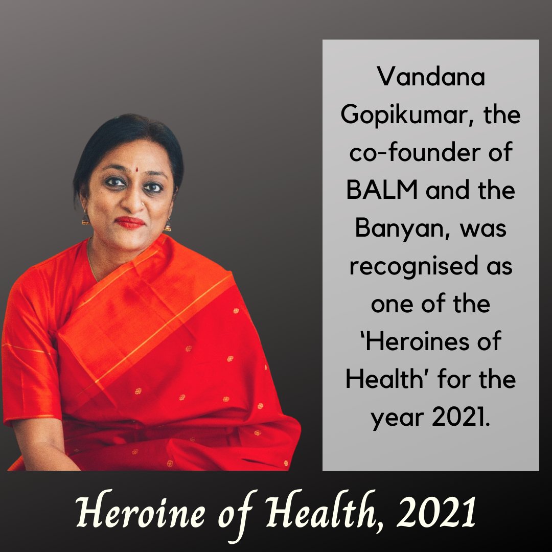Dr. Vandana Gopikumar was amongst seven phenomenal women across the globe who were recognized for their exceptional work in health. To access Dr. Gopikumar and other Heroines’ speech, click on the link lnkd.in/euwFAb78 #Womeninglobalhealth #BALM_academy #HeroinesofHealth