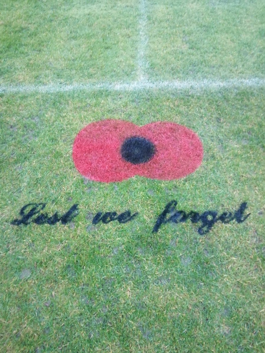 All our pitches have a poppy at tje half way line for this weekends game's. #LestWeForget #grassrootsfootball #enjoytoacheive