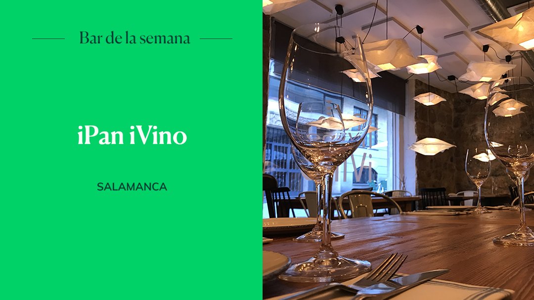 guiapenin's tweet photo. 🥂 ¡Feliz viernes!
Hoy nos iremos de vinos a #Salamanca, para disfrutar de un maridaje perfecto de productos de temporada con alguno de los más de 300 #vinos de la carta de iPaniVino, nuestro #BarDeLaSemana: https://t.co/NnZIbQlPFI #MapaDeBares https://t.co/cKlHtZ2lLh