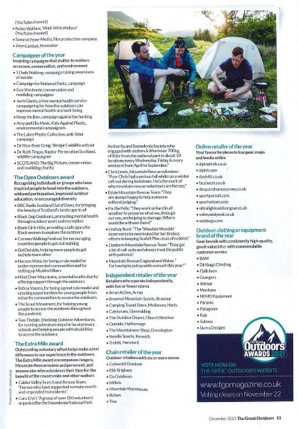 Still time to vote in the TGO awards lots of things from the Dee Valley including <a href="/Corwenwalks/">Corwen Walking Fest</a> and <a href="/CotswoldOutdoor/">Cotswold Outdoor</a> <a href="/CotswoldChester/">Cotswold Chester</a>
