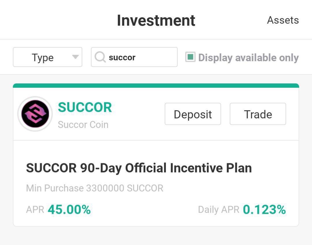 Dear, Succor Coin Community!

🚀🚀Staking Program🚀🚀
We are very happy to announce Success launched Staking Program on Hotbit. SUCCOR 90-day Lockup Official Incentive Plan | Reliable Mechanism With 45% APR.

✅Stake Here :
hotbit.io/invest/detail/…