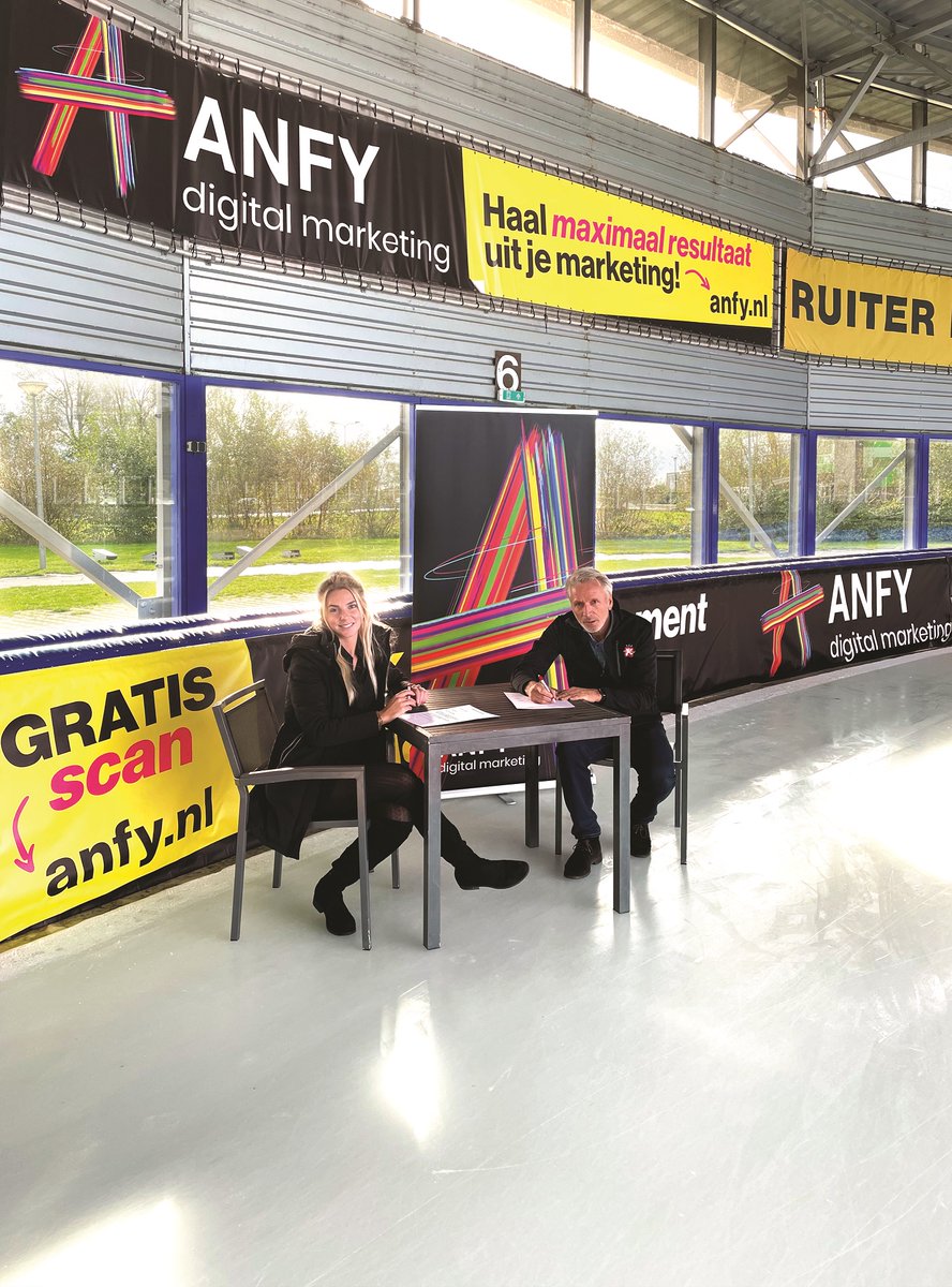 Een nieuwe partner: 
ANFY en Alkmaar Sport tekenden onlangs een samenwerkingsovereenkomst gericht zich op ijsbaan De Meent. Het ondersteunt ons bij de ontwikkeling van nieuwe activiteiten voor schaatsers op de 400-meterbaan. #samenwerkeninsport #alkmaar bit.ly/2YDaTQD