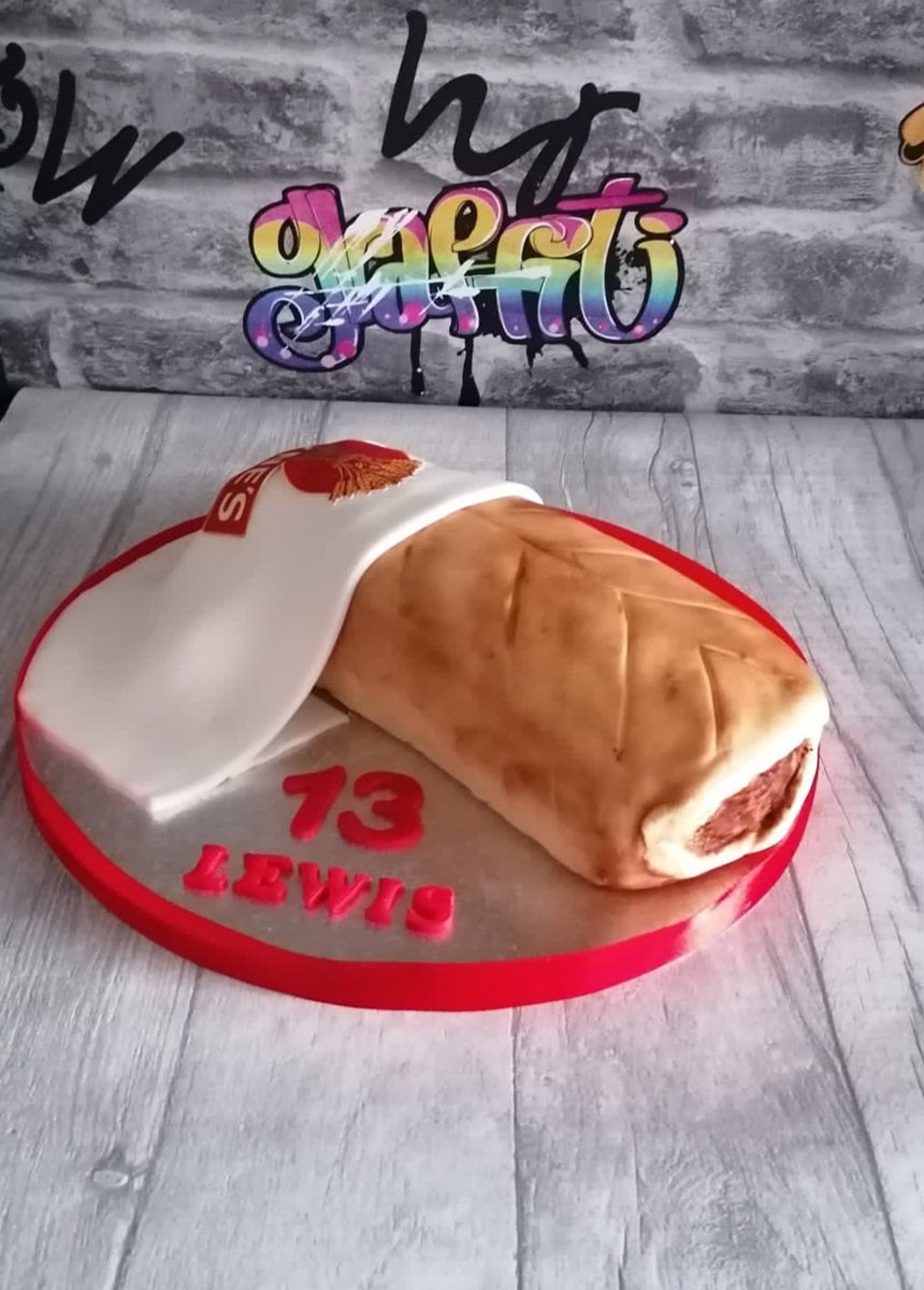 JPBodwick's tweet photo. My son lives on sausage rolls wen at skool, was only rite he got a cake made by his mum for his birthday lol 😆 @HamiltonOurTown #Baynes https://t.co/38BFalY4tw