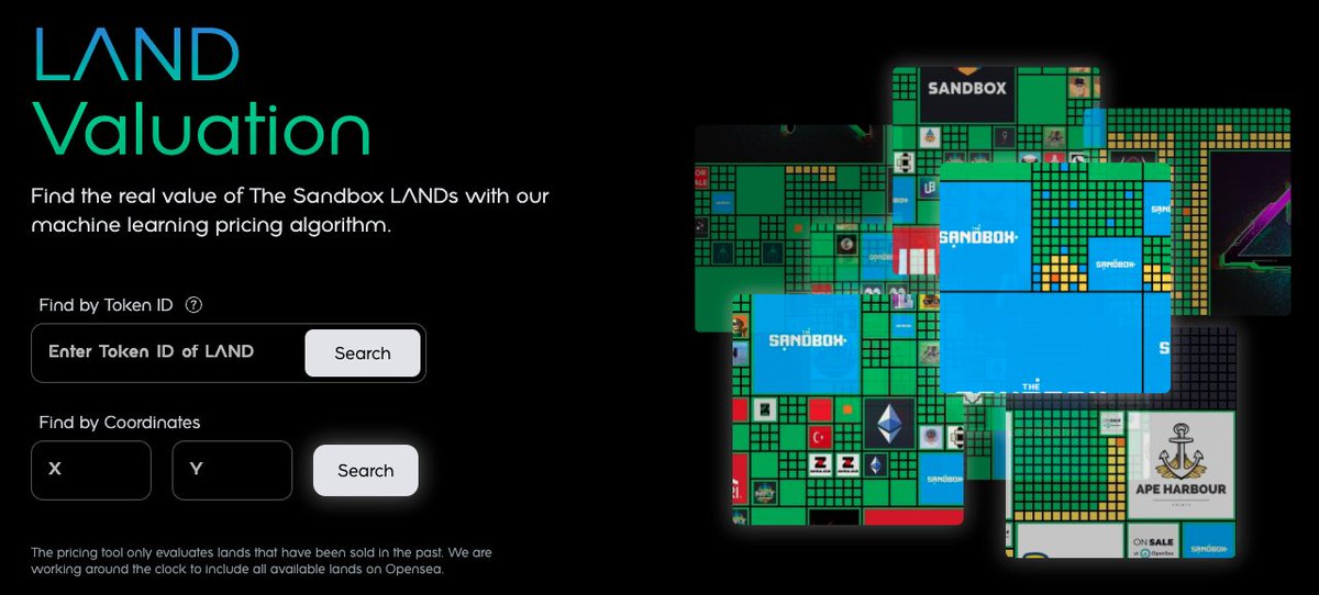 borgetsebastien's tweet photo. Wondering how much is your @TheSandboxGame 🏞️ virtual LAND worth?

Try out @MGH_DAO LAND valuation tool 
👉 https://t.co/UXiH4KDL1z https://t.co/gUw3GhZpLa