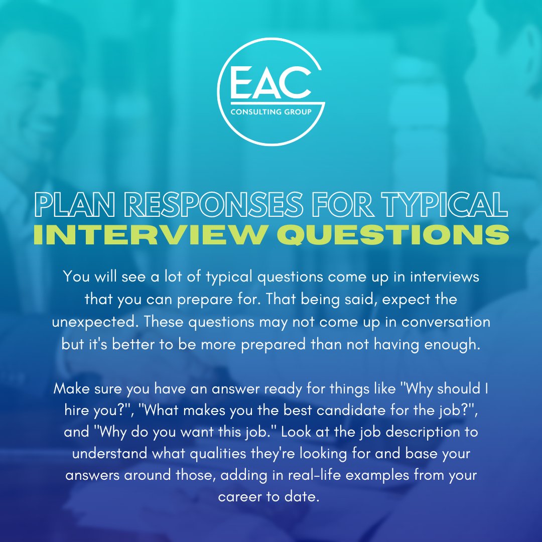 eac_group's tweet photo. Here's our 5 tips to help you prepare for upcoming interviews!

These will help you get the competitive advantage over fellow interviewees. So make sure to take notes!

This is Part 2 of 2

#recruiting #recruitment #hiring #jobs #business #recruiter #interview#miltonkeynes  #eac https://t.co/891Ss0QyLR