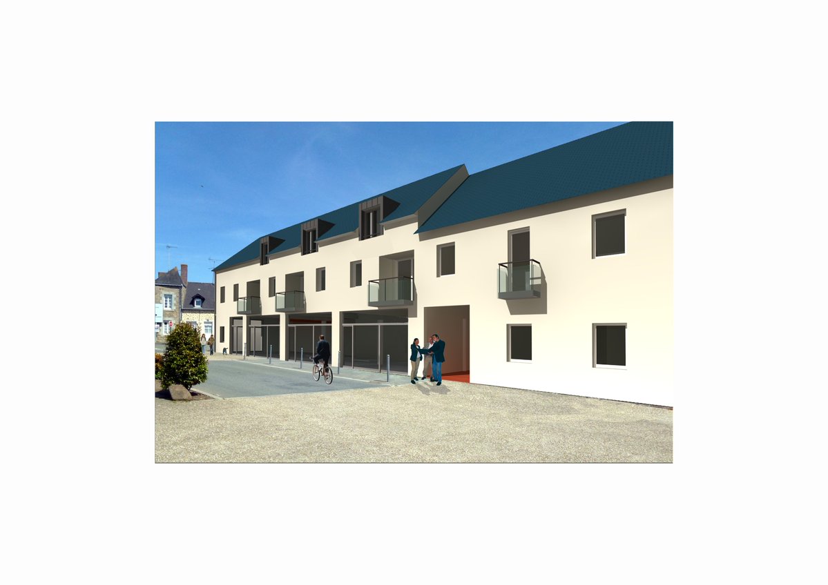 MeduaneHabitat's tweet photo. Construction démarrée de 16 logements + 4 cellules commerciales à Martigné-sur-Mayenne pour dynamiser le centre-bourg. 
Merci à la commune pour sa confiance !
livraison : 3ème trimestre 2022
#Hlm #RénovationCentreVille #Commerces #Logements #seniors https://t.co/cdeQBlUxo7
