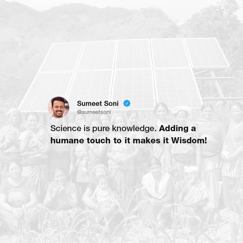 sumeetsoni's tweet photo. It’s Science that has given us solutions. Now, diseases can be treated, cured or even prevented outright before you ever get sick; all thanks to Science. 
I am sure Science would be able to do more &amp; give more when it adds a humanitarian touch to its pursuits
#WorldScienceDay https://t.co/pRcWsY1FQQ