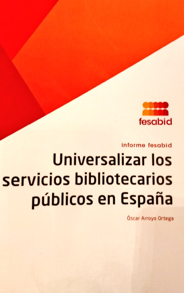 fesabid's tweet photo. #10CNBP 🟣 FESABID lanza en el Congreso Nacional de Bibliotecas Públicas este informe 📙 que puedes recoger en la entrada del Palacio de Congresos de Canarias. 

Gracias a Óscar Arroyo por este riguroso y detallado estudio.

Con el apoyo de @OCLC_ES y @digibis #XCNBP https://t.co/y6RlHMCoVf