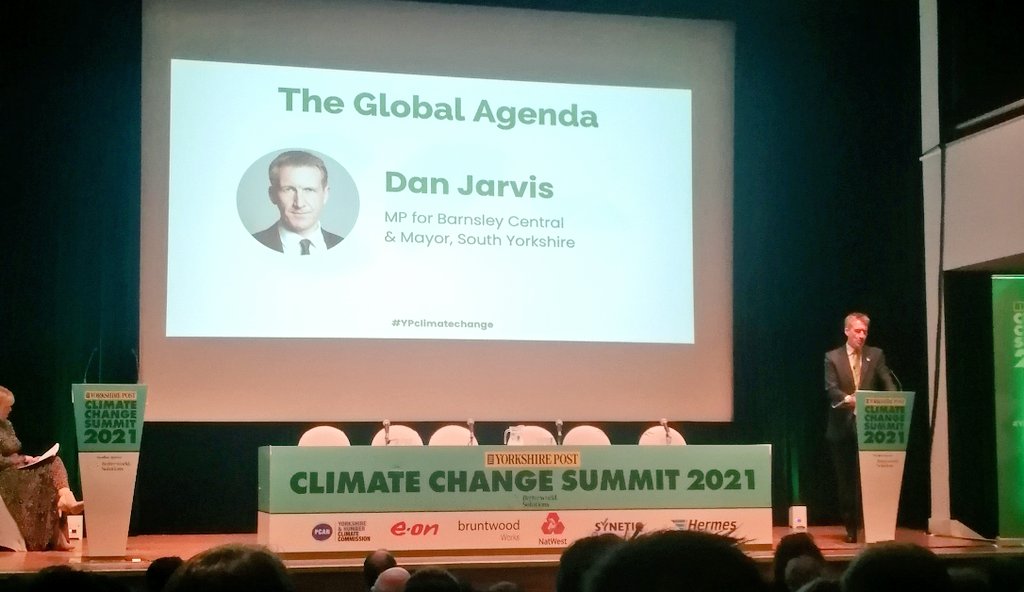 "More bogs, more buses". A very Yorkshire (&amp; correct) call to arms to tackle the #ClimateCrisis  at launch of Yorkshire Climate Plan. The breadth of response needed is huge, from green tech, to natural capital investment. <a href="/SouthYorksMayor/">Mayor Oliver Coppard</a> #YPclimatechange @PCANcities