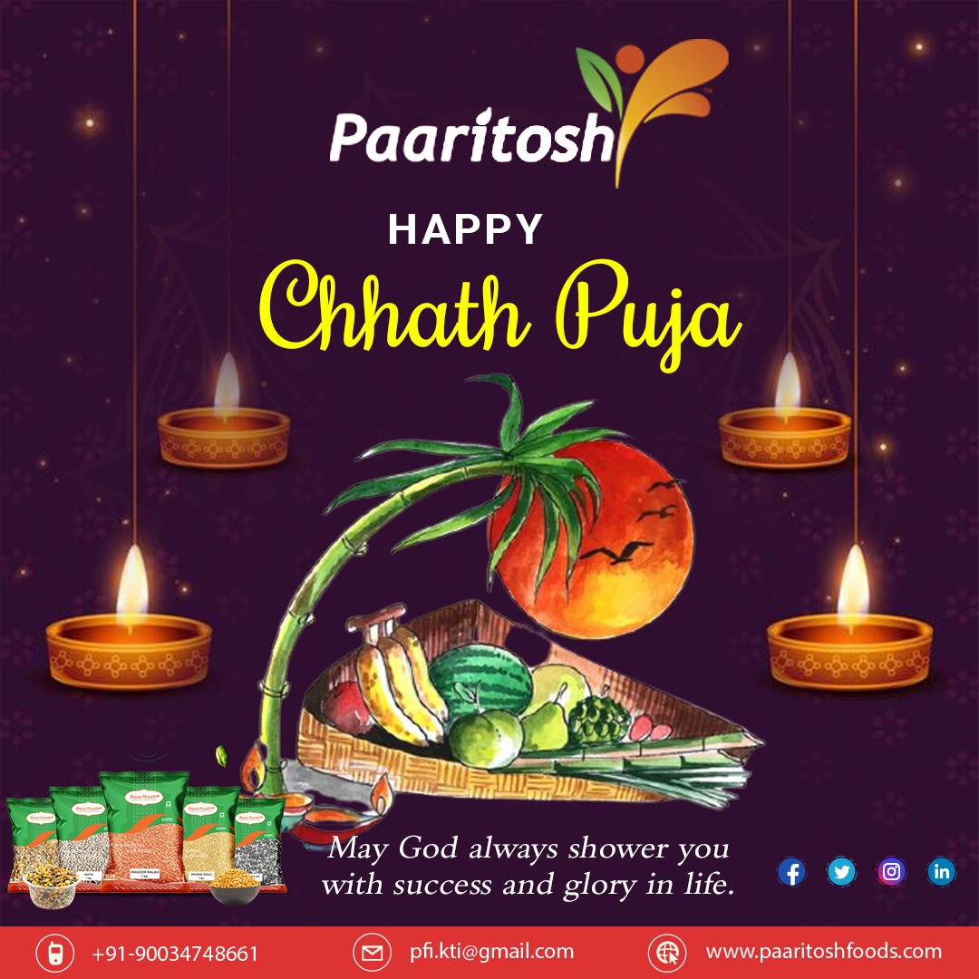 OilParitosh's tweet photo. May you and your loved ones be showered with the blessings on this day. Happy Chhath Puja 2021!
Call Now : 8683904000
Visit Now : https://t.co/M341SMEe0G
#Paritoshoil #Pulses #Premium #Organic #Facebookads #instagoods #delhincr #Delhi #rajasthan #reels #rajma https://t.co/OHVFcCqC2I