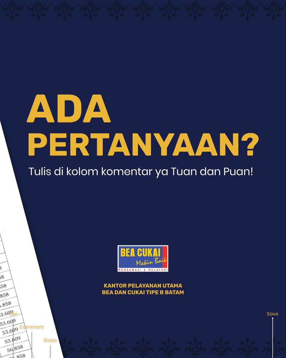 beacukai_batam's tweet photo. Halo Tuan dan Puan😁

Hang Bece akan membagikan informasi mengenai Pengenaan Bea Masuk Tindakan Pengamanan terhadap Impor Produk Pakaian dan Aksesoris Pakaian.

Wah kenapa ya hal ini diberlakukan?

Pakaian apa yang dikenakan?

Nah langsung saja simak infografis berikut ini

#BMTP https://t.co/T9ipbSUNRr