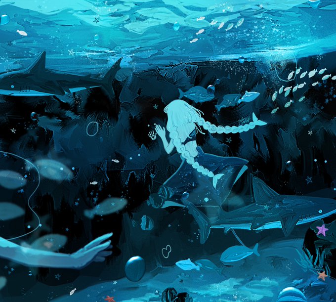 「blue theme bubble」 illustration images(Popular)