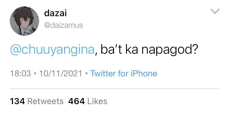 nckaharas's tweet photo. ㅤ

ㅤ ㅤ 💭 ︵ . . . spill or slide?

  “bakit ka nag sawa?”

                     “…bakit ka napagod?”

— a filo #skk au in which exes chuuya and dazai participate in their university’s uni week virtual event. 

ㅤ ㅤ https://t.co/An0WDVsC8N
