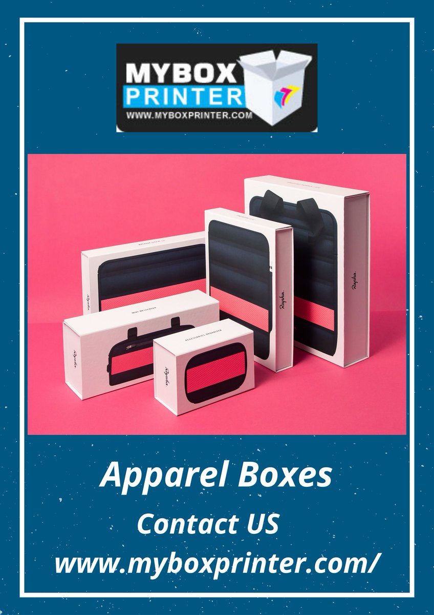 Jaunrichard1's tweet image. Apparel Boxes
Custom apparel boxes have the capacity to include a personalized touch to your apparel products and are likely to assist you in developing your brand name fondness. In addition,
#apparelboxes #customapparelboxes #wholesaleapparelboxes #myboxprinter