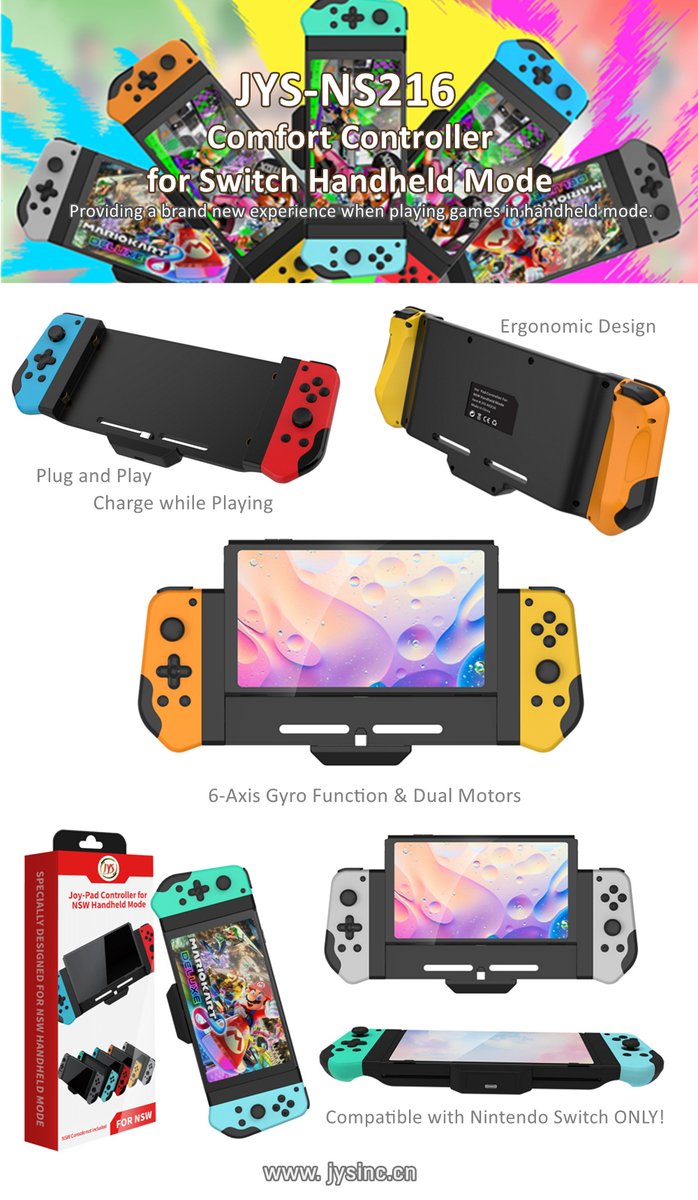 Svigortech's tweet photo. Do you want to hold a "Pro Controller" to play your Switch in Handheld mode?
#Joypad #HandheldController https://t.co/00OvUnfNd2