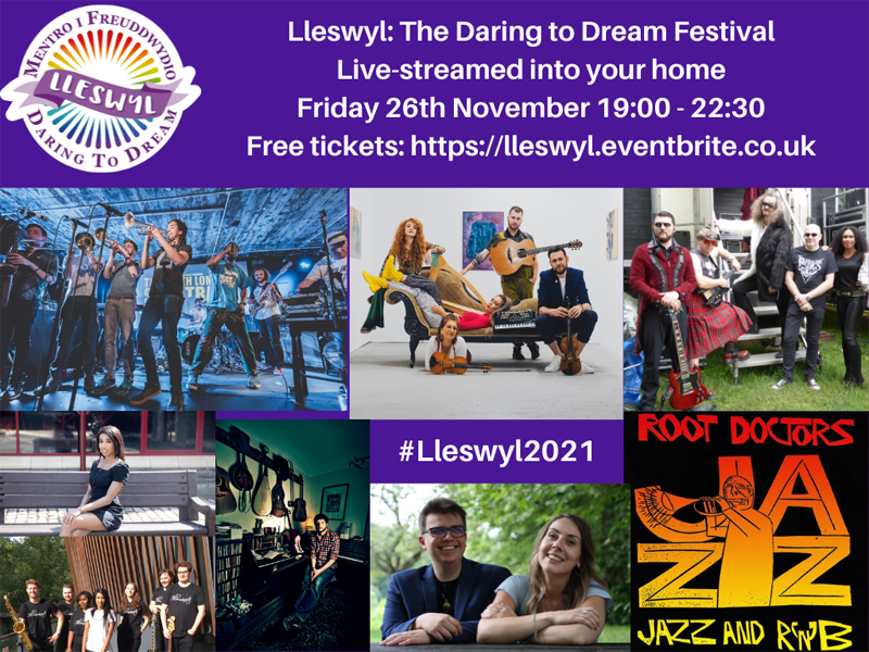 We're proud to announce our support for @DaringtoDream5 event #Lleswyl2021 the FREE Festival-at-Home experience to support the wellbeing of those who normally cannot attend live gigs because of chronic illness, disability, or loneliness. Find out more: daringtodream.wales/what-is-lleswy… 🎵