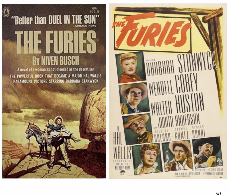 SaveRedlandLibr's tweet photo. 11am TODAY on @Film4
The 1950 #Western film🎥 “The Furies” directed by #AnthonyMann from a screenplay by #CharlesSchnee based on #NivenBusch’s 1948 novel📖
🌟#BarbaraStanwyck #WendellCorey #WalterHuston #JudithAnderson #GilbertRoland https://t.co/xEO7dpDBjV