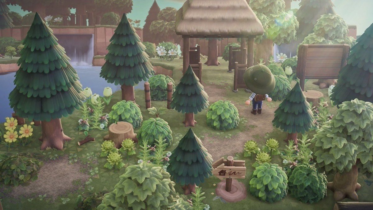 あずまやでより山道感……（あげ直し）
#acnh #animalcrossing