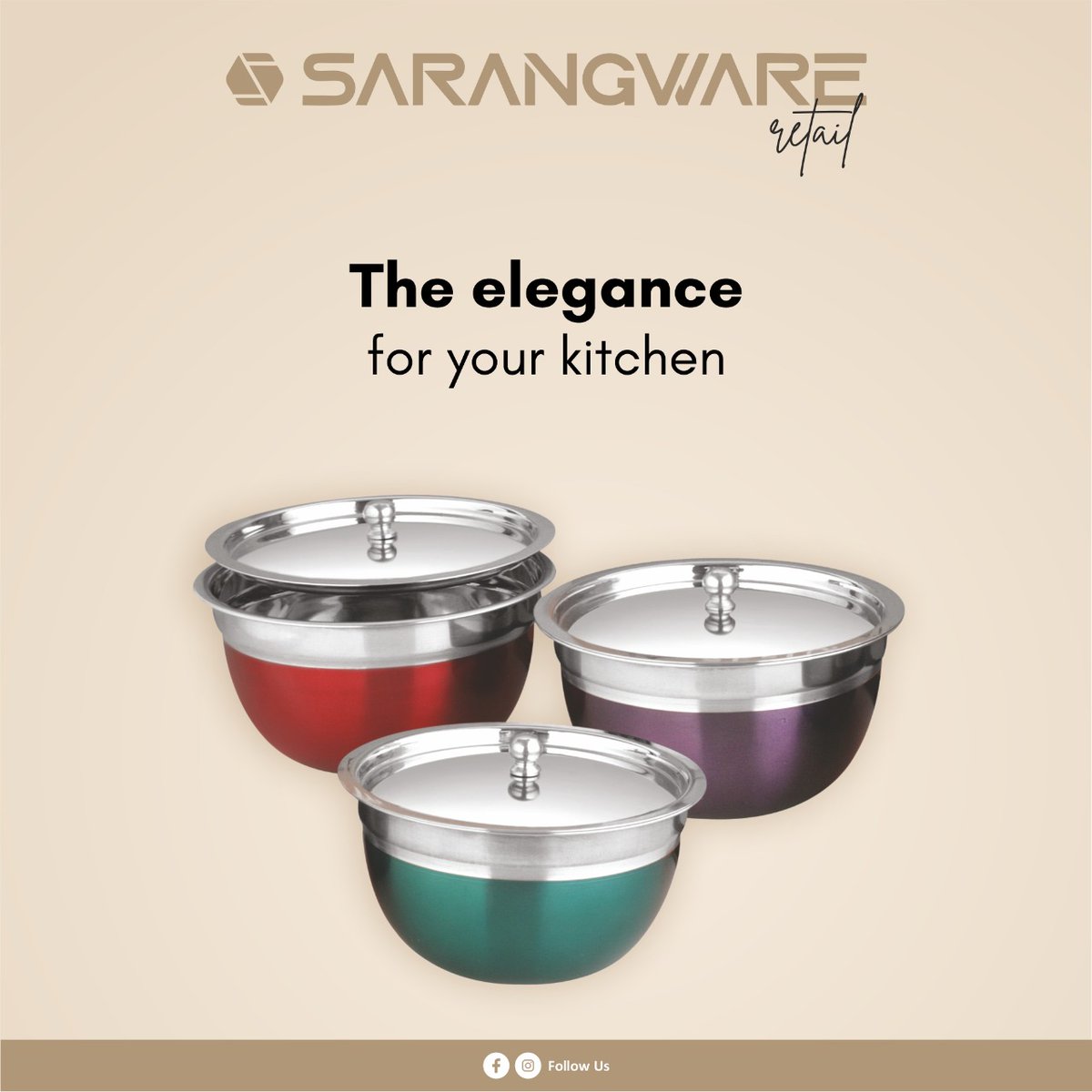 sarangware's tweet photo. The Shri and Sam Miska bowl storage and serving set is manufactured of high quality, food-grade stainless steel with a beautiful outside surface which ensures a healthy lifestyle.

#sarangware #corporategifting #combo #giftingsolutions #bowlset #bowls #steelbowls https://t.co/GOOIfgsVdS