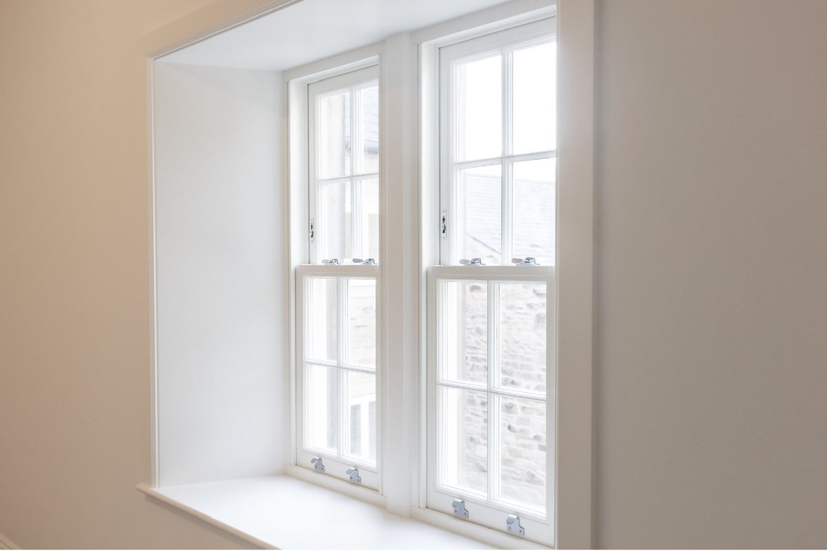 Our beautiful sliding sash at St Stephens in Skipton for @skiptonproperties #Slidingsashwindows #windowwoman #patchettproject <a href="/Accoya/">Accoya Wood</a> #traditionalwindows #propertyrefurbishment
