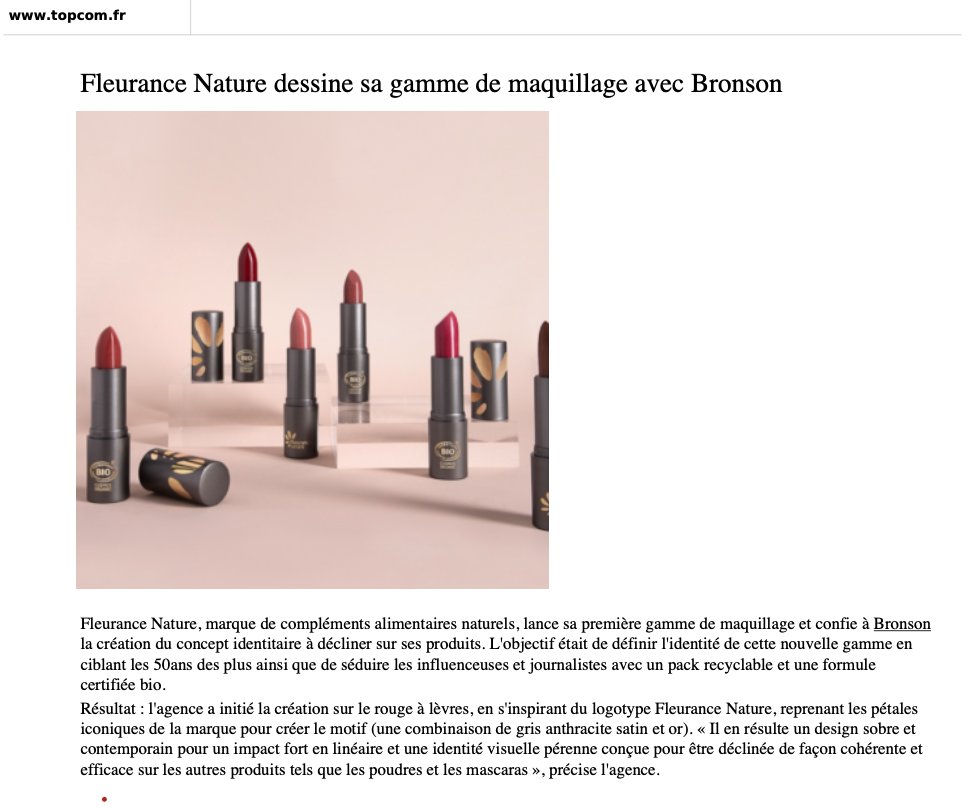 bronson_design's tweet photo. [WE LOVE PRESS]
On a collaboré avec Fleurance Nature pour créer l’identité de leur gamme de maquillage 💄

#bronsongroup #fleurancenature #ral #rougealevres #makeup #maquillage #identity #identitevisuelle #packaging #branding #visualidentity #designagency #creativity https://t.co/z9chTelYPt