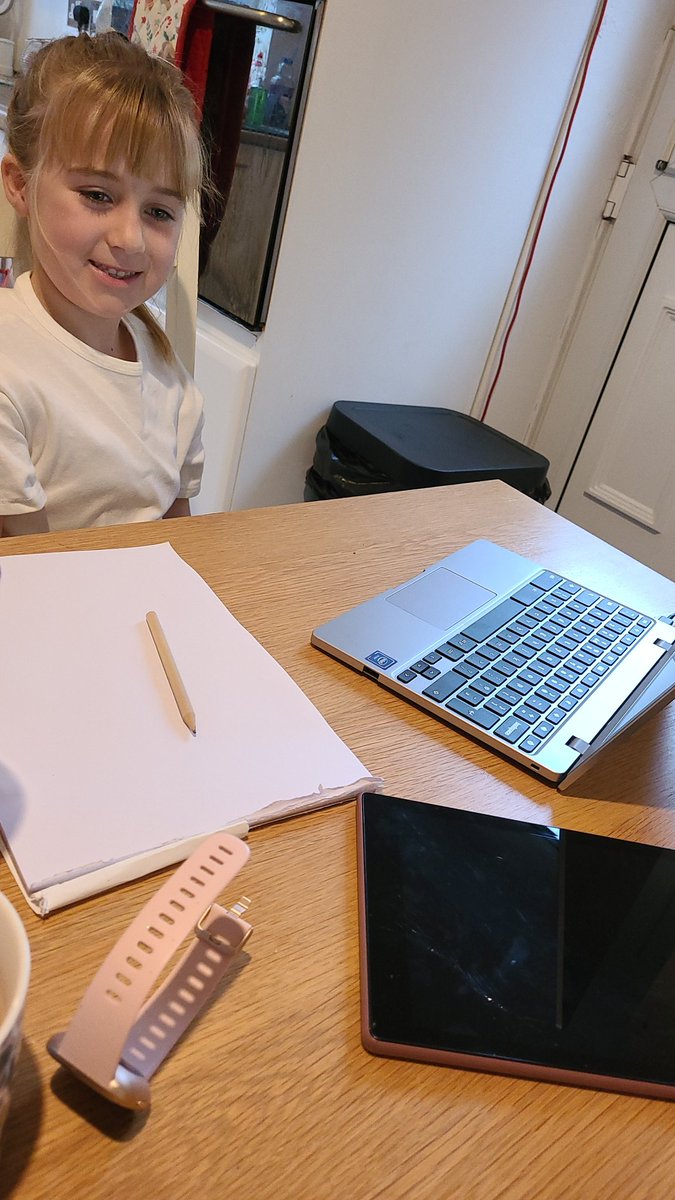 Home school today started off with live #maths lesson, as I've not had to actually think for 7 months it woke me up! I miss teaching maths loads! #teachers #matleave #Covid #babyandabigone