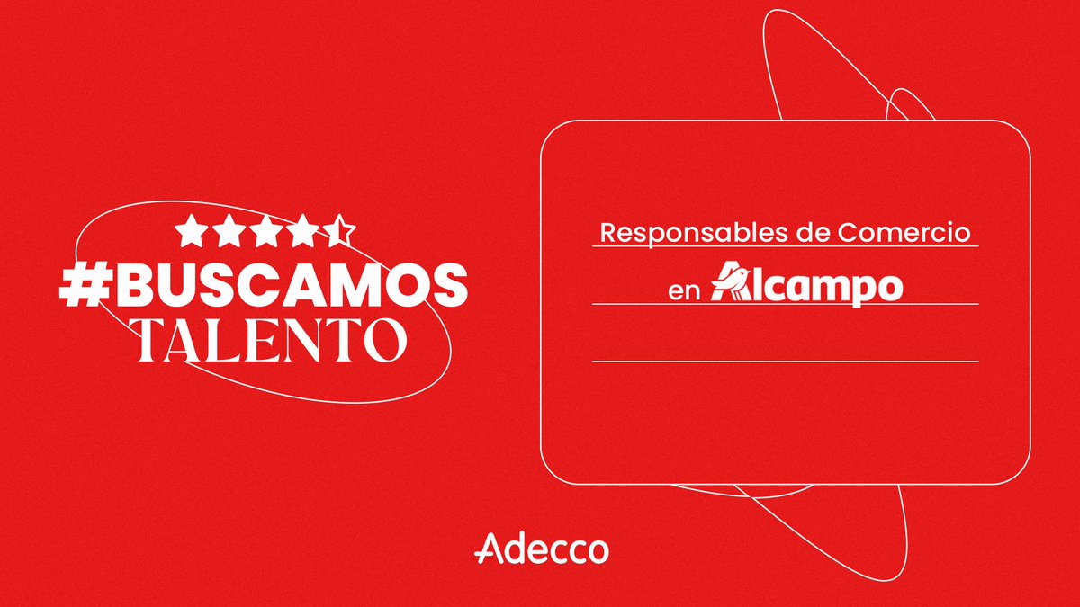 adecco_es's tweet photo. 🔊[#BUSCAMOSTALENTO] 🔊 
¿Buscas la oportunidad de liderar un equipo y ayudar a crear marca? ¿Te gustaría seguir formándote? Conecta con esta oportunidad: Responsable de Comercio en Alcampo y #trabajaconAdecco aplicando aquí 👉  https://t.co/KVMYkSKaEz https://t.co/I936woKw0M