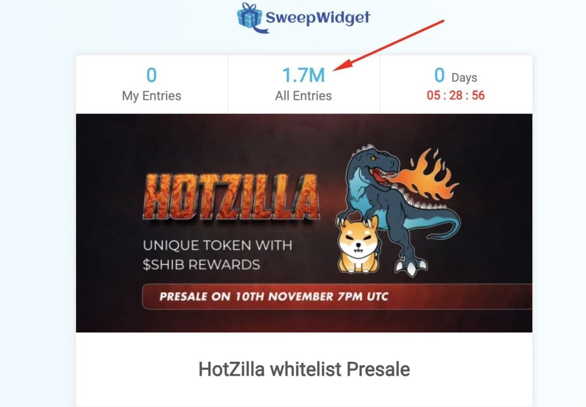 1.7M entries 🔥🔥🚀

Presale Today 7PM UTC