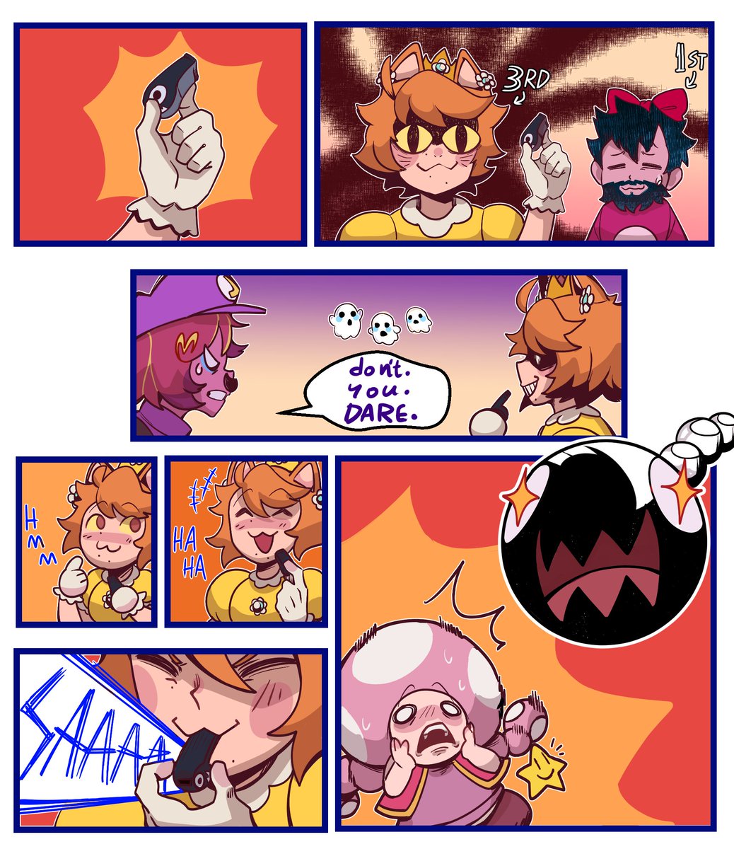 been playing Mario party and it's really fun
first and second pages by me
the third one by the amazing @Hyoriittaie